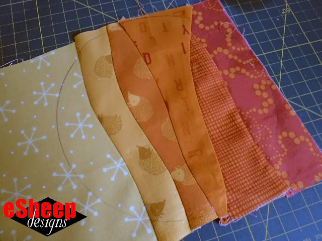 improv curved patchwork quilting