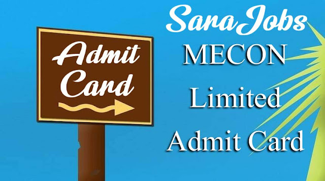 MECON Limited Admit Card