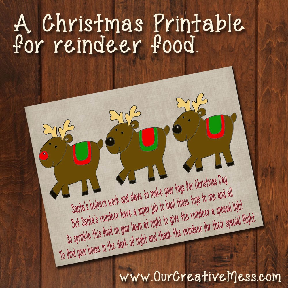 Freebie Designs: Reindeer Food Printable