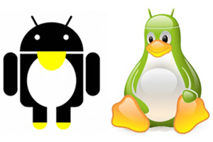 Android dan Linux Tux Logo