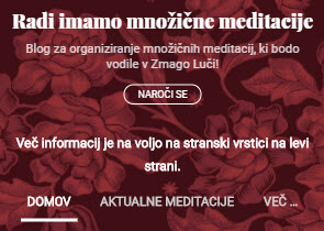 V sodelovanju z blogom Radi imamo množične meditacije: