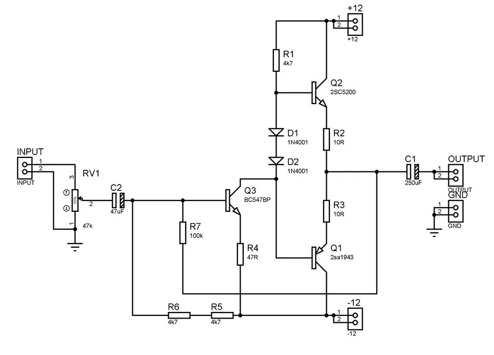 100 watts amplifier circuit diagram 100 watts amplifier circuit diagram