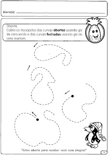 atividade tracejada para maternal