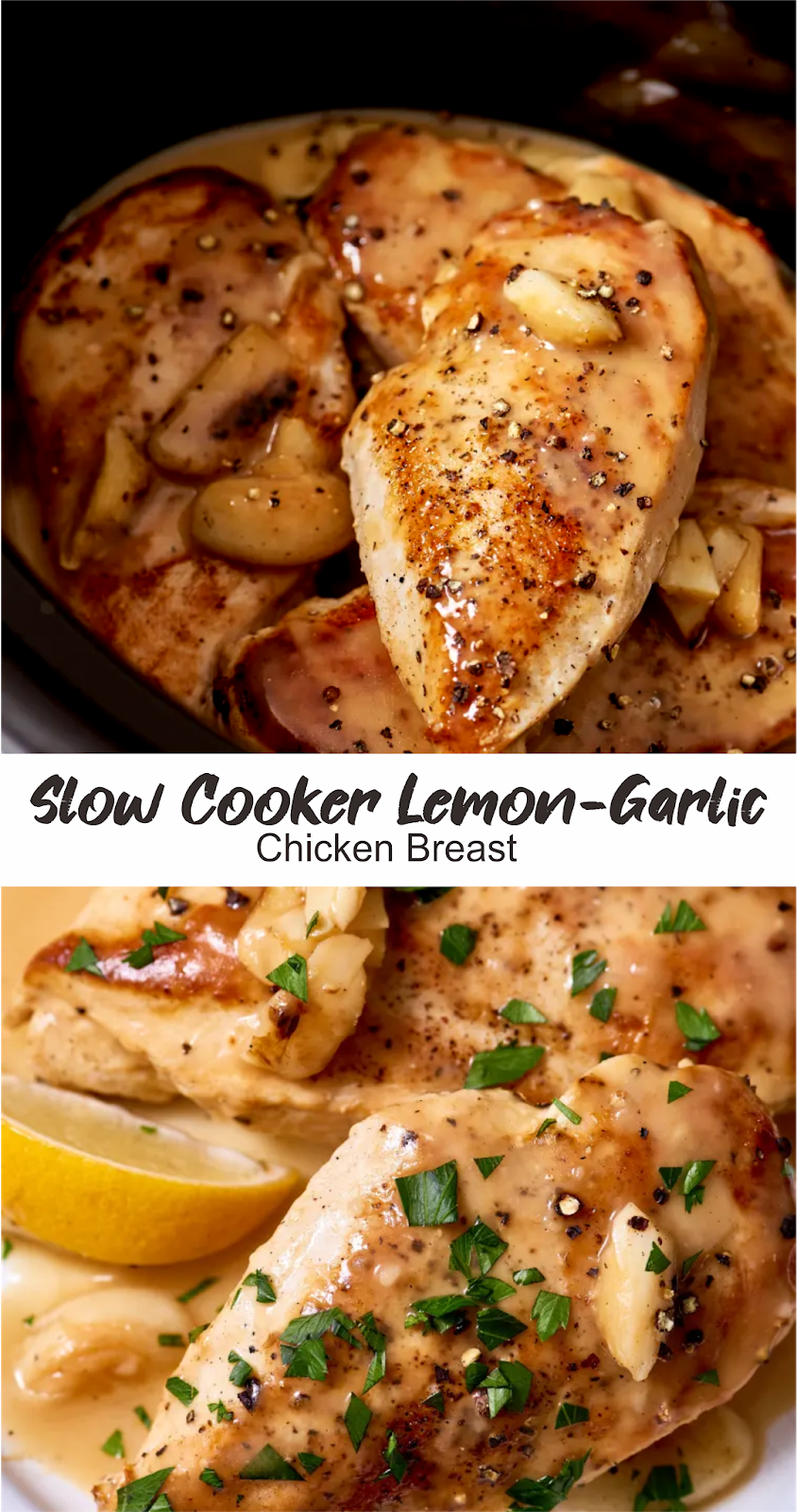 Slow Cooker Lemon-Garlic Chicken Breast | Think food