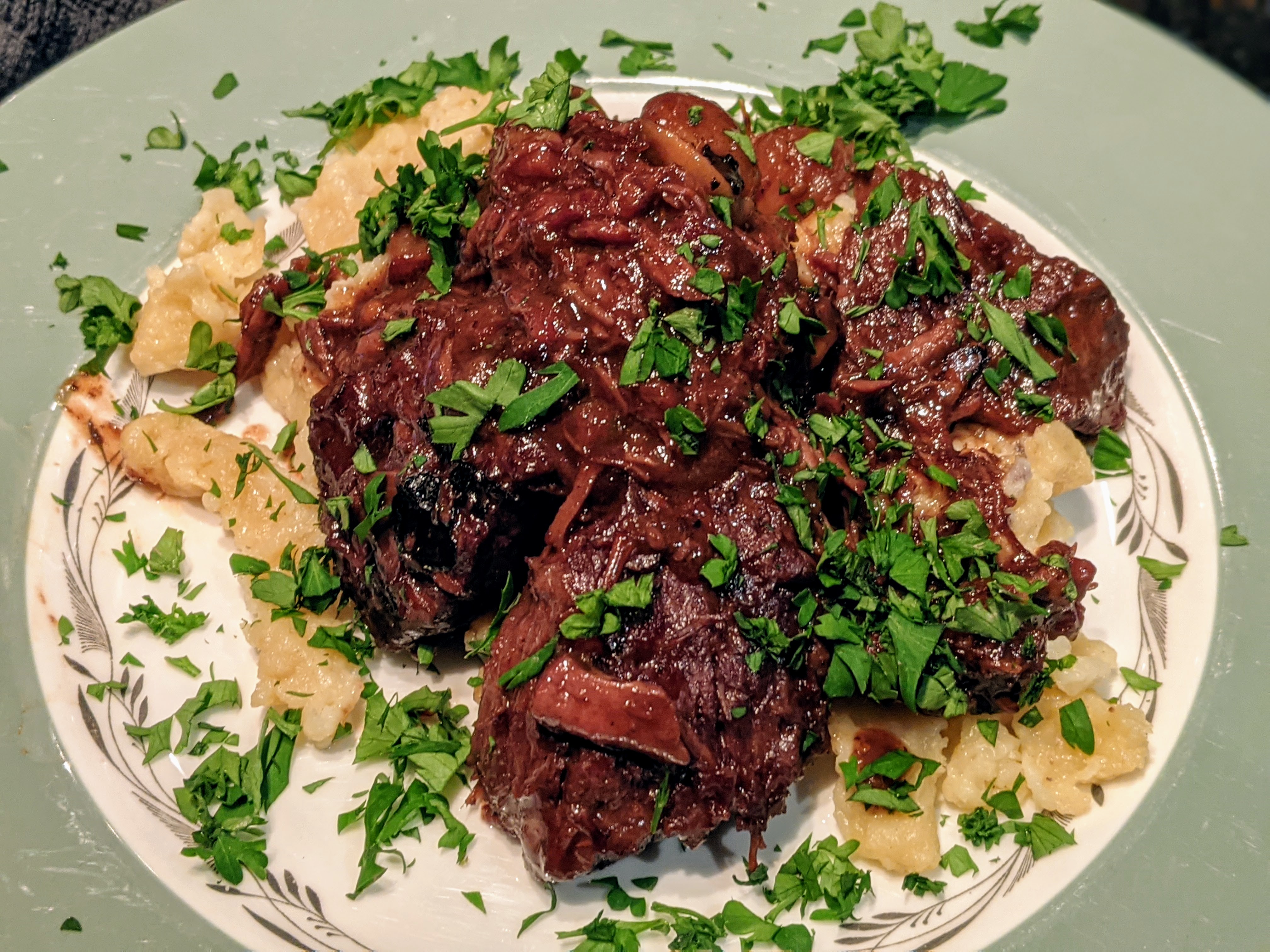 Honey on a razor blade Spaetzle made with a potato ricer