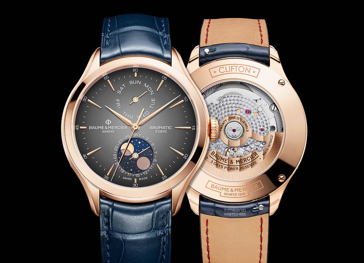 Baume et Mercier - Clifton Baumatic Day-Date Moonphase | Time and ...