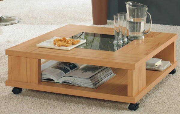 Coffee table on castors – 40 cool designs!