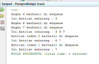 Coding Queue Array Dalam Java