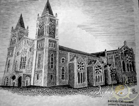 Painting of the Baguio Cathedral by German Frank Georg
