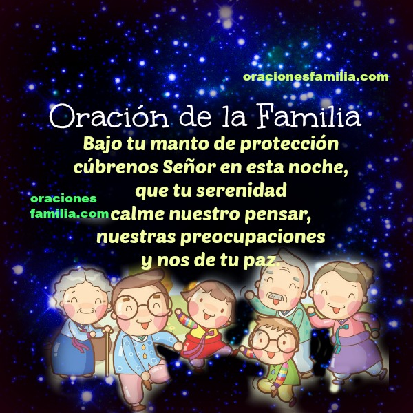 oracin de familia en la noche oraciones de la familia