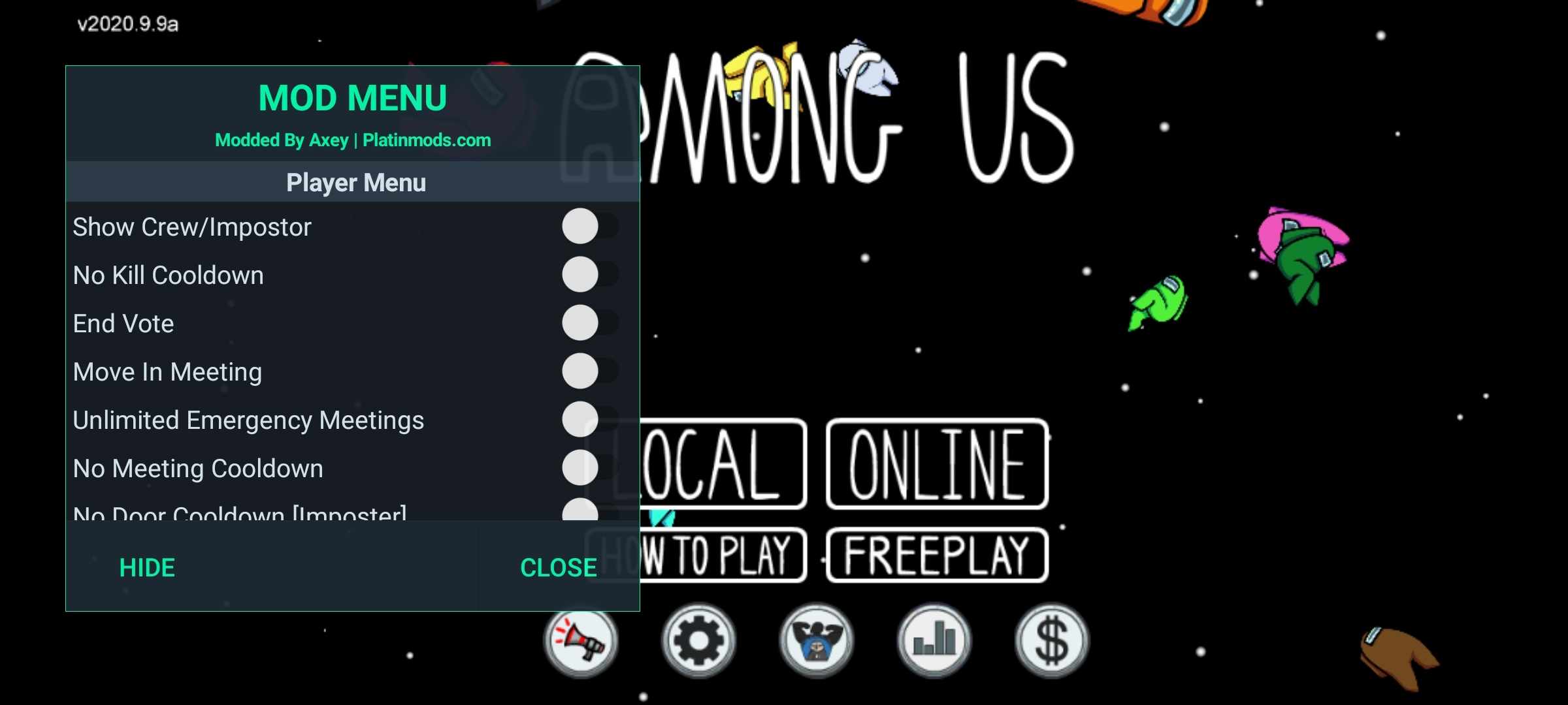 Among Us: Mod menu for online on android