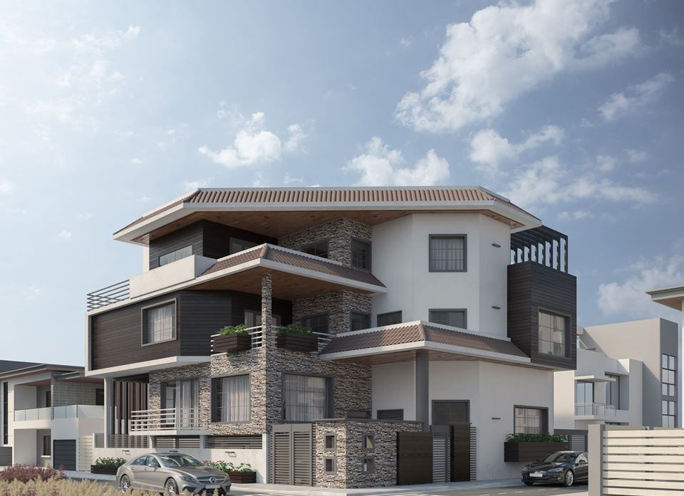 Diseño moderno de una casa exterior interior