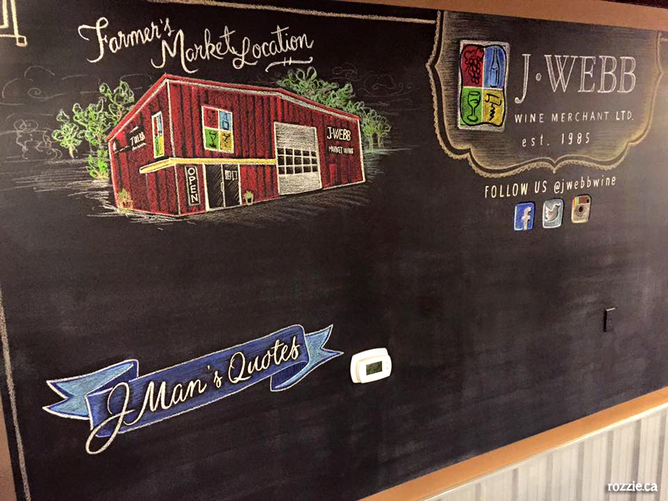 Rozzie Calgary Chalk Artist Custom Illustration Chalkboard Signage for