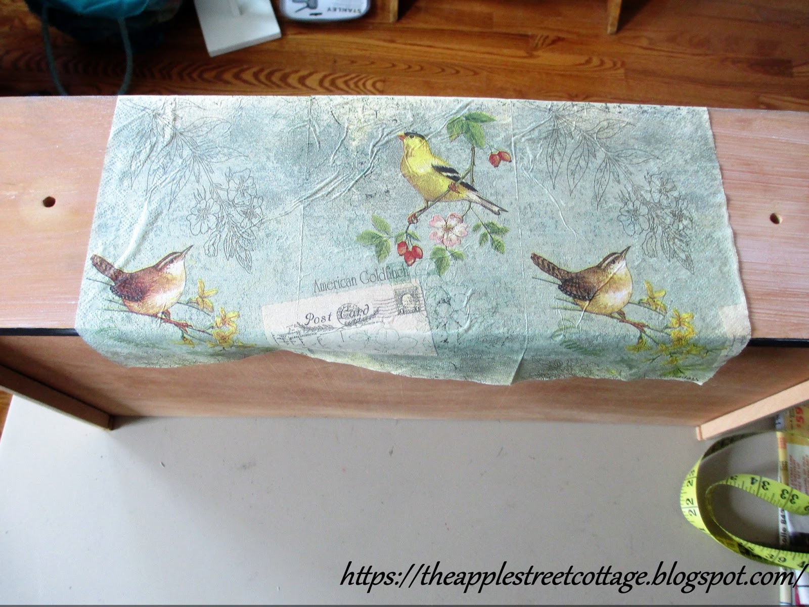 How To Decoupage Dresser Drawers With Napkins!