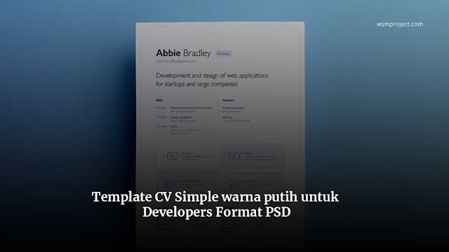 Template-CV-Simple-warna-putih-untuk-Developers-Format-PSD