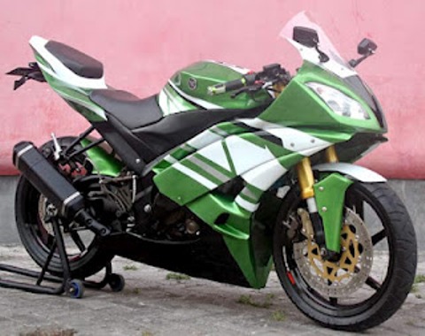 Gambar Modifikasi Motor Yamaha Vixion New Terbaru Hijau