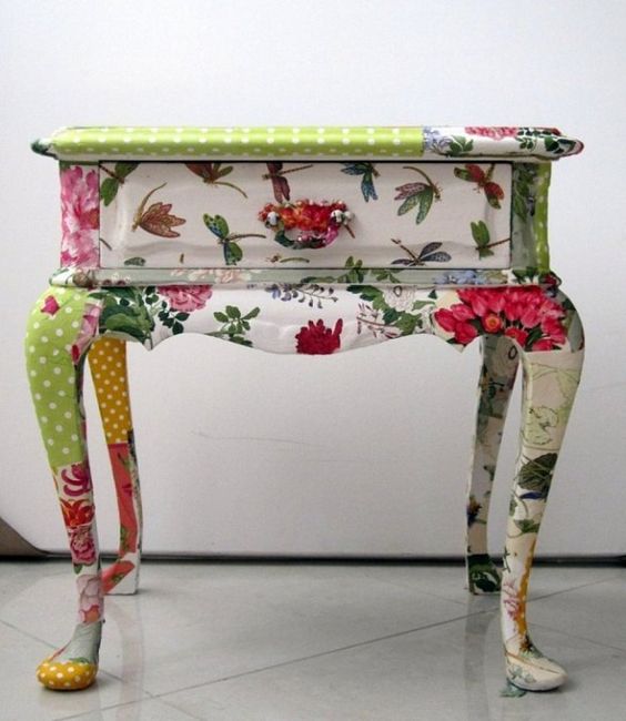 10 Muebles de madera decorados con la técnica de decoupage cositasconmesh
