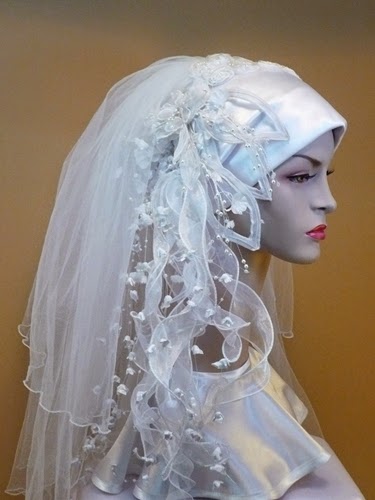 Bridal Hijab Styles 2014 2015 | Bridal Scarves Styles 2014 | Bridesmaid ...