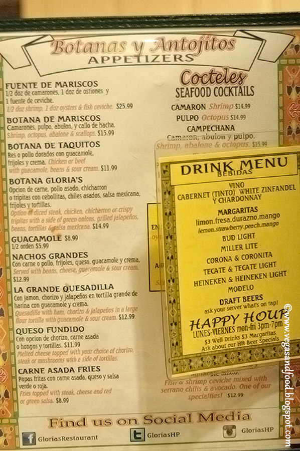 Gloria's Restaurant Huntington Park Vegas and Food