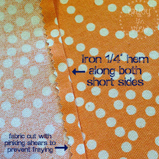 orange print fabric