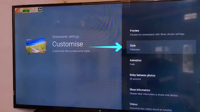 style option for your tv All styles for screensaver
