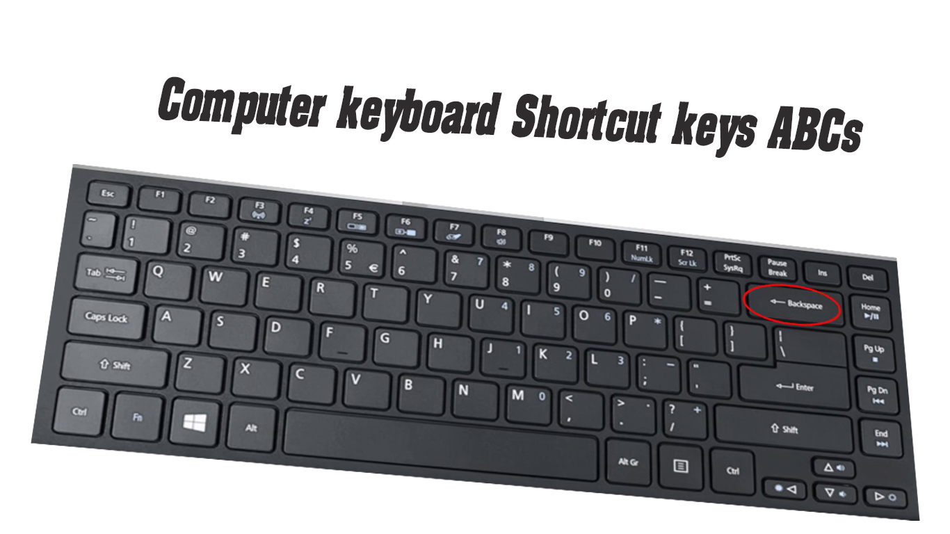 Computer keyboard Shortcut keys ABCs Milan Shrestha