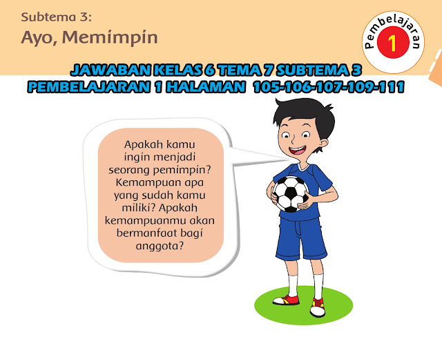 Kunci Jawaban Tematik Kelas 6 Tema 7 Subtema 1