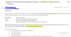 Jobseeker Pengalaman Seleksi Management Trainee Mt Mandiri Tunas Finance Aksara Secangkir Kopi By Rika Yesi A