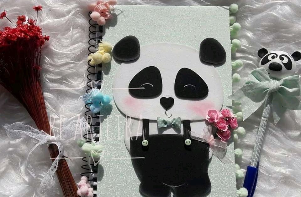 Pandinha Em Ponto Cruz Aplique pandinha em eva | Molde para imprimir
