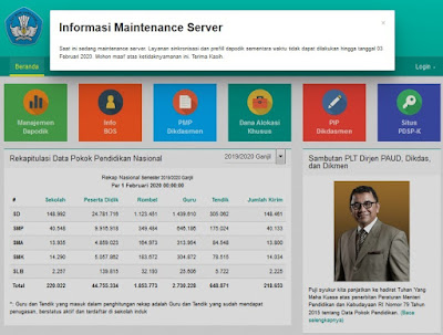 Info Persiapan Rilis Aplikasi Dapodikdasmen Semester 2 Tahun Ajaran 2019 - 2020