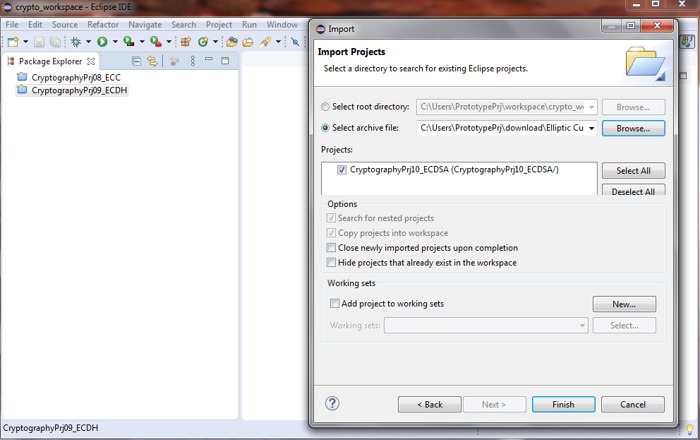 Prototype Project Elliptic Curve Digital Signature Algorithm (ECDSA) w
