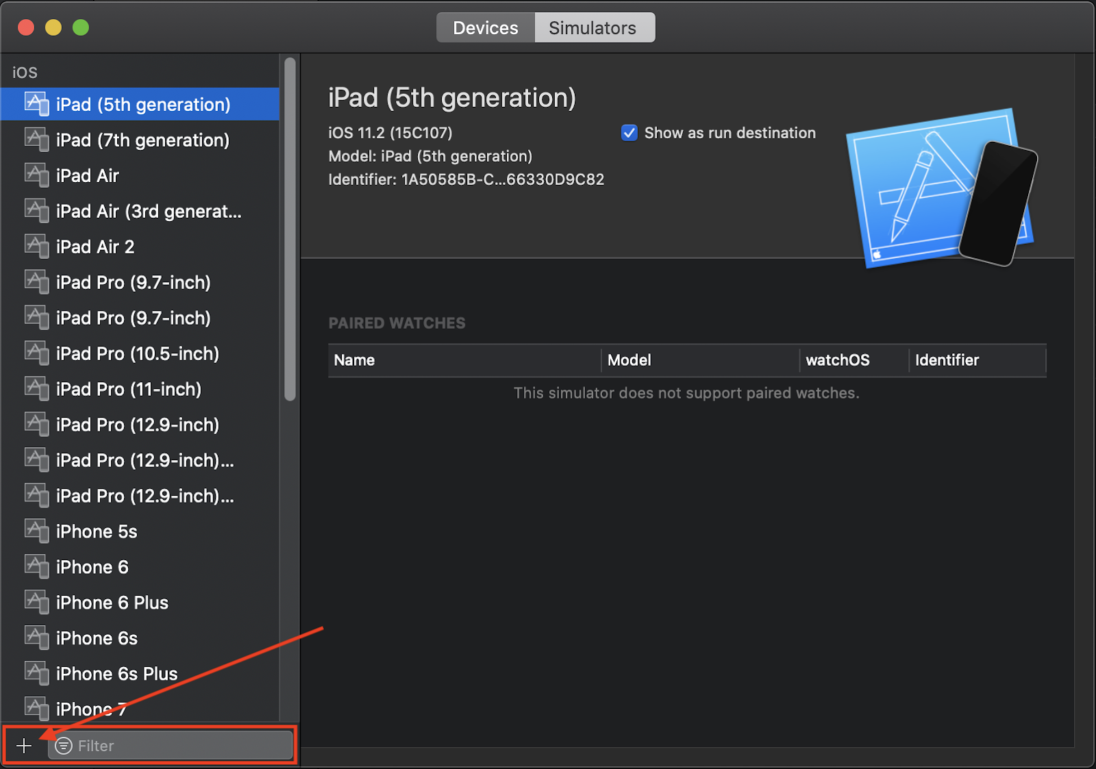 [Xcode] add Simulators (시뮬레이터 추가하기)