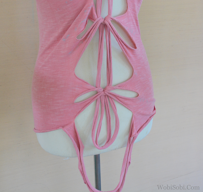 WobiSobi Criss Crossed, Ladder Back Tee DIY.