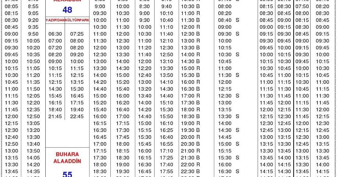 konya otobus tarifesi