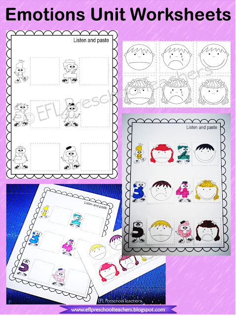 Numbers and emotions worksheets