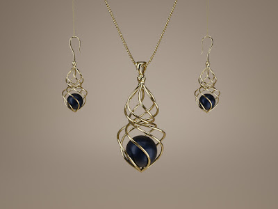 Product 3D Rendering. Custom Jewelry Design.