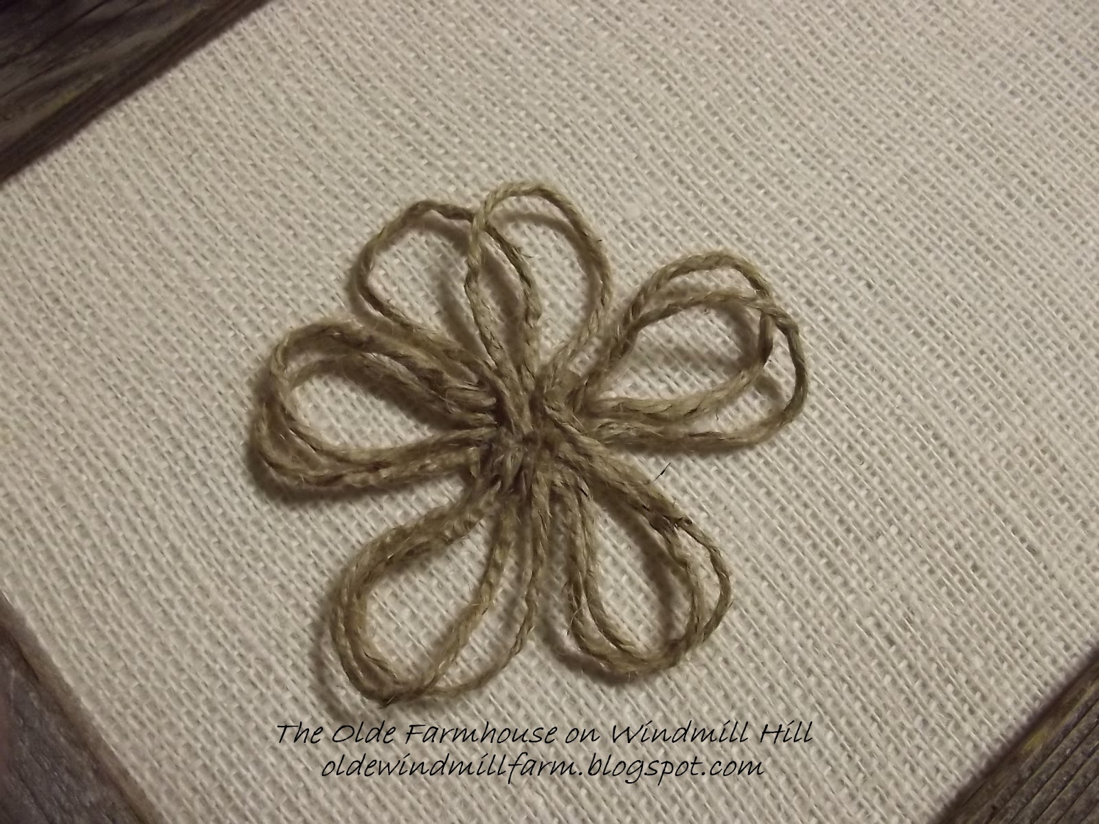 The Olde Farmhouse on Windmill Hill Jute {Twine} Flower Tutorial
