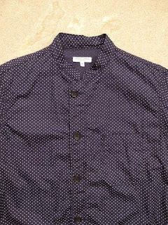 Engineered Garments "Dayton Shirt in Dk.Navy Polka Dot"