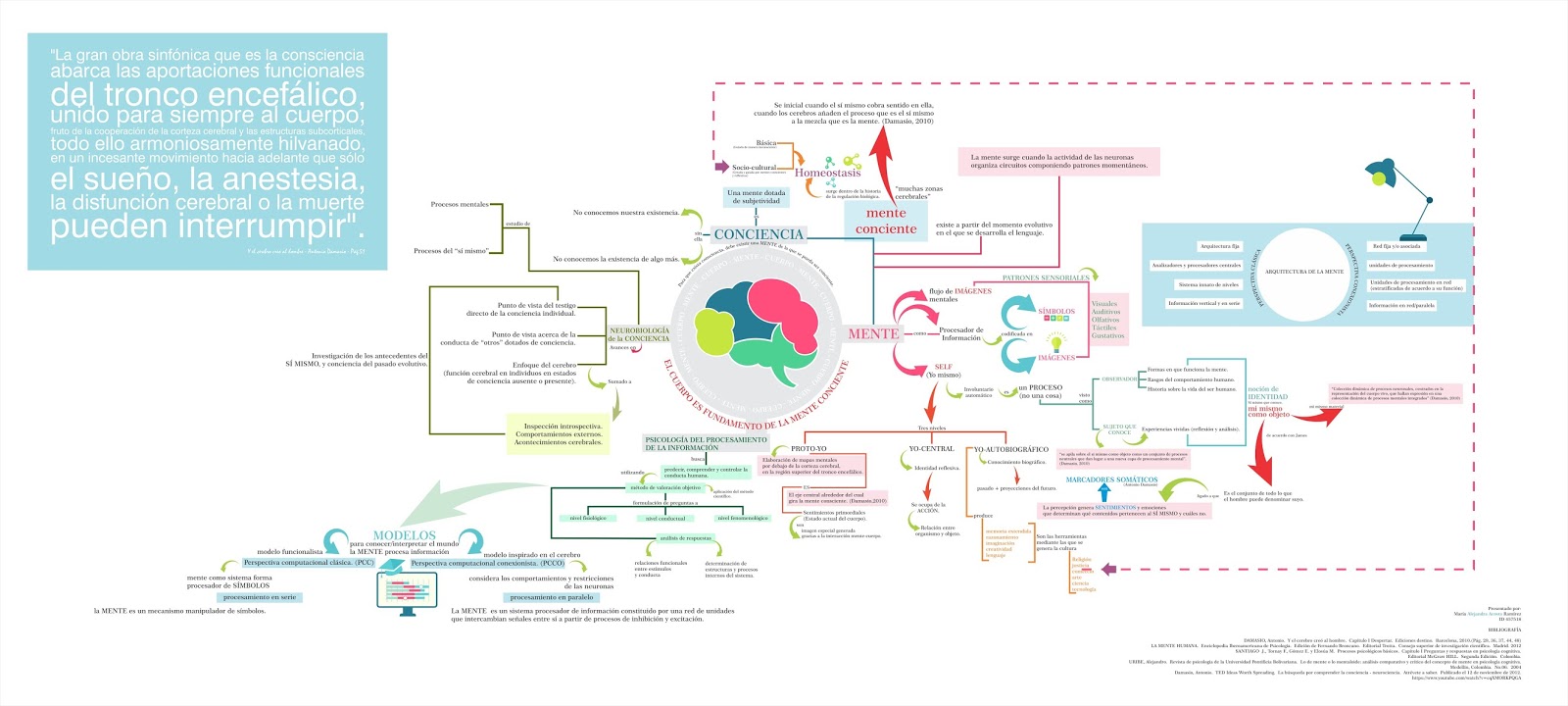Pensamiento extendido: observaciones y análisis: Mapa mental: Procesos  psicológicos básicos