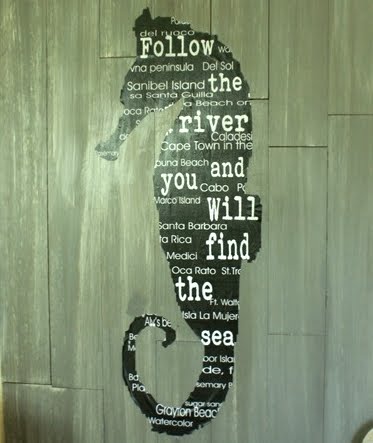 seahorse wall art knock off