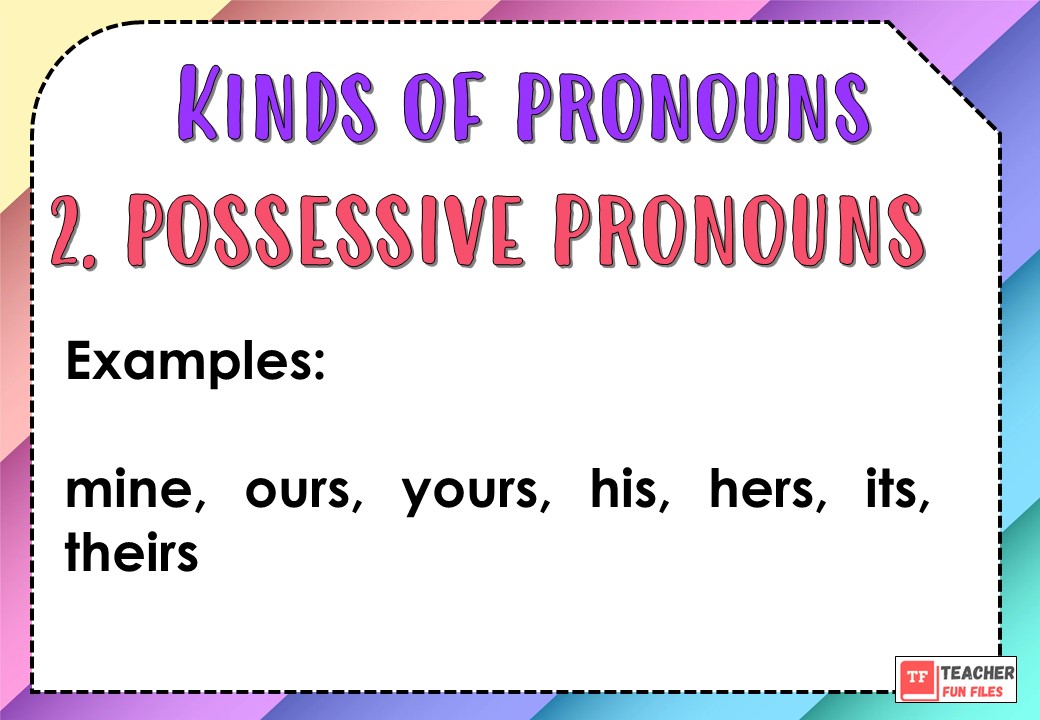 Possessive pronouns examples