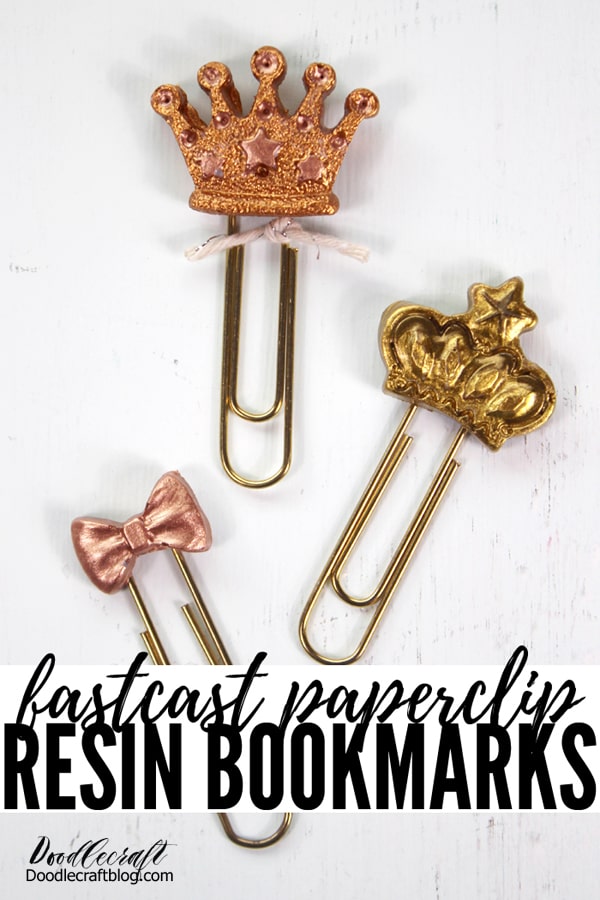 These cute paperclip bookmarks are simple to make and very quick. I love using FastCast because it sets up in 15 minutes. This craft is especially perfect for a beginner using resin because the results are nearly instant.