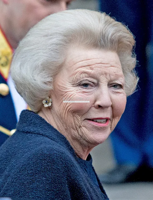 King Willem Alexander of the Netherlands, Queen Maxima of the Netherlands and Princess Beatrix of The Netherlands attends for the New Year Reception