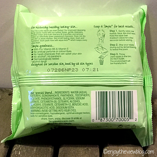 Product Review Simple® Cleansing Facial Wipes {enjoy the view}