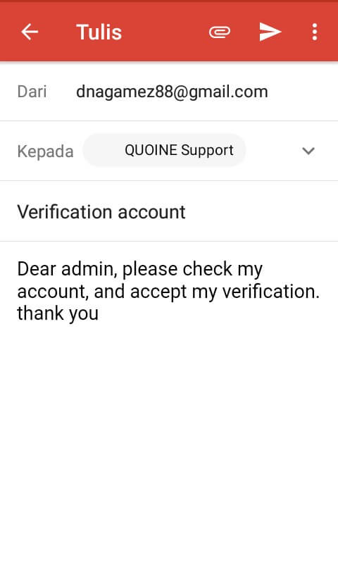 Jika Anda ingin cepat memperoleh informasi diterima/tolaknya, Anda bisa mengirim E-mail ke support@quoine.com