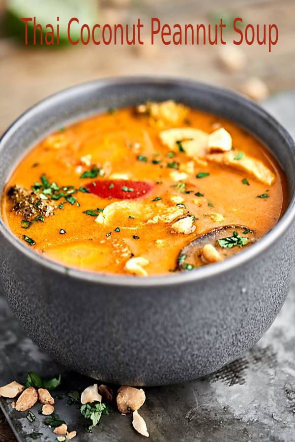 Thai Coconut Peanut Soup happy cook