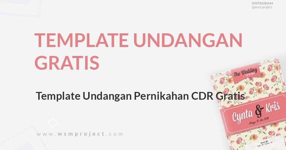 Download Template Undangan Pernikahan Cdr Gratis