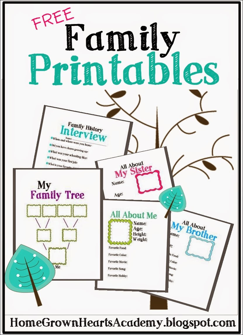 Printable Family Tree Book Template
