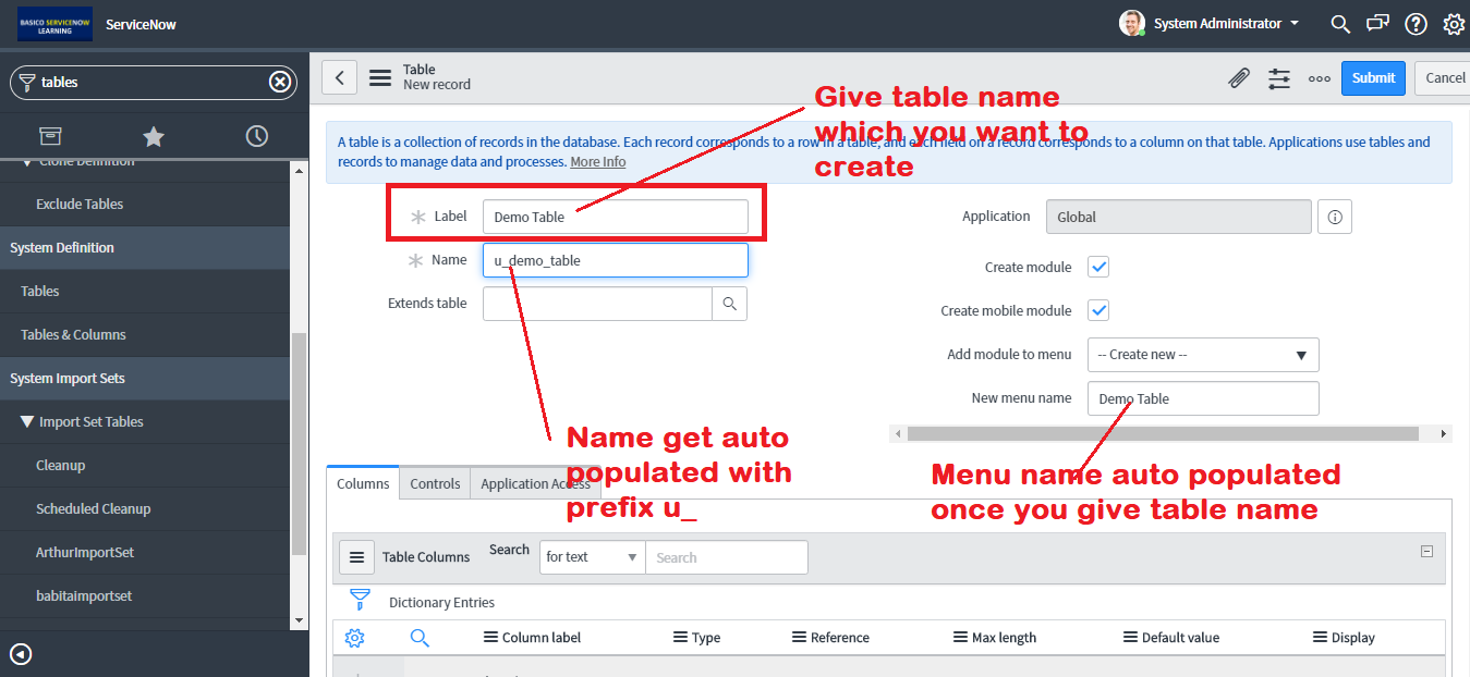 assignment group servicenow table