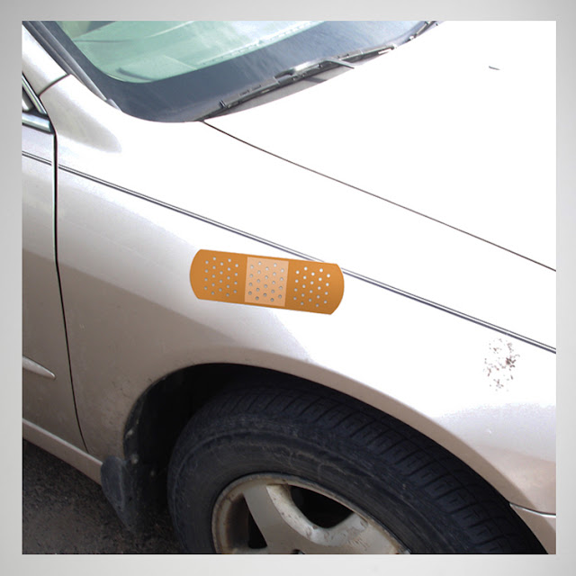 Funny 'Auto Aid' Bandage Car Sticker